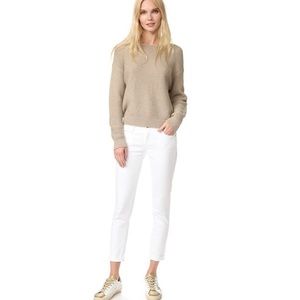 AG Adriano Goldschmied The Stile Roll-Up Cigarette White Jeans 25